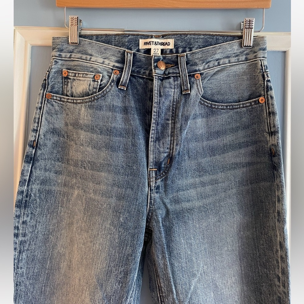 NWOT Madewell stonewashed slim straight no stretch jeans